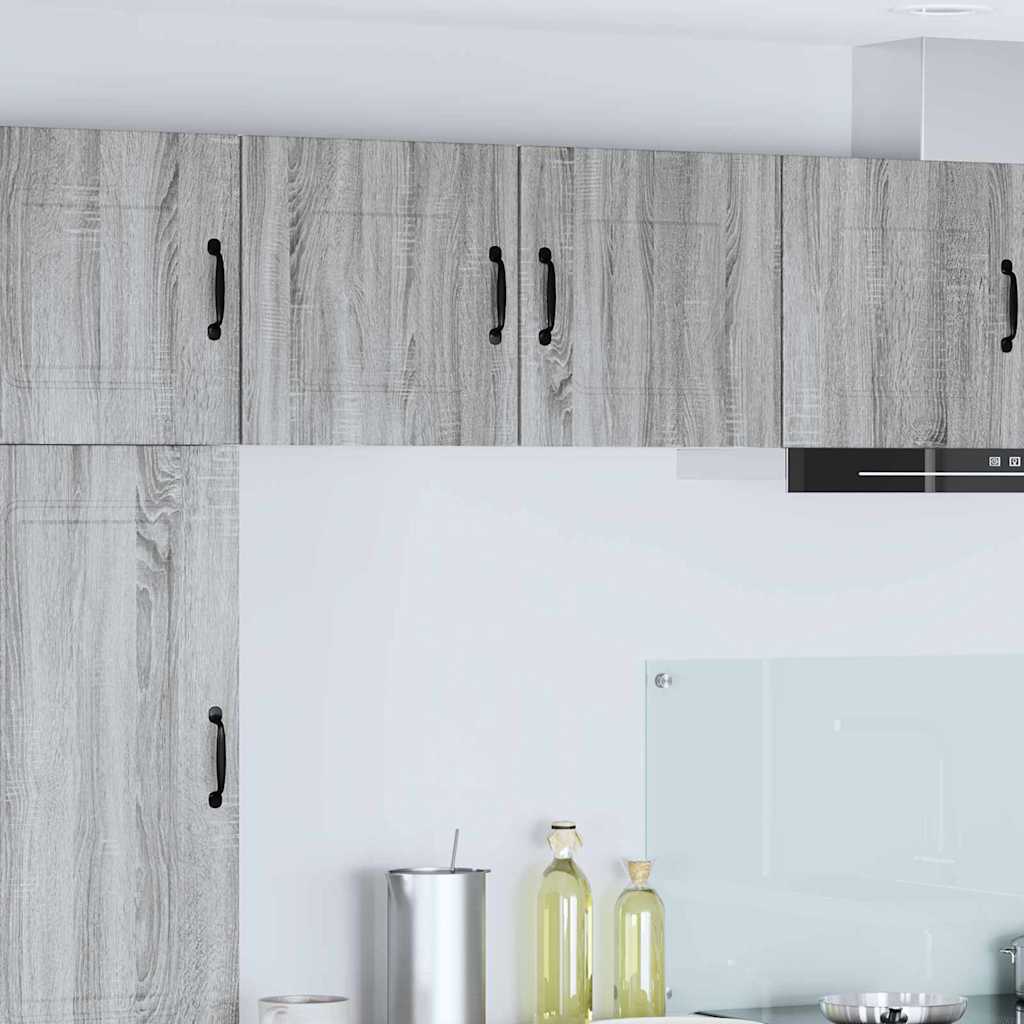 Küchenhängeschrank mit Tür 2 pcs Graues Sonoma 40 x 31 x 40 cm